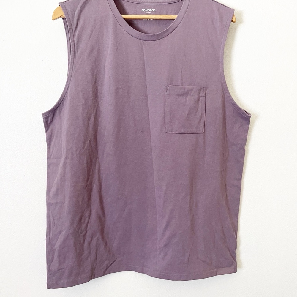 Bonobos Slim Fit Light Purple Gray Single Pocket Tank Top Men’s‎ Size Large